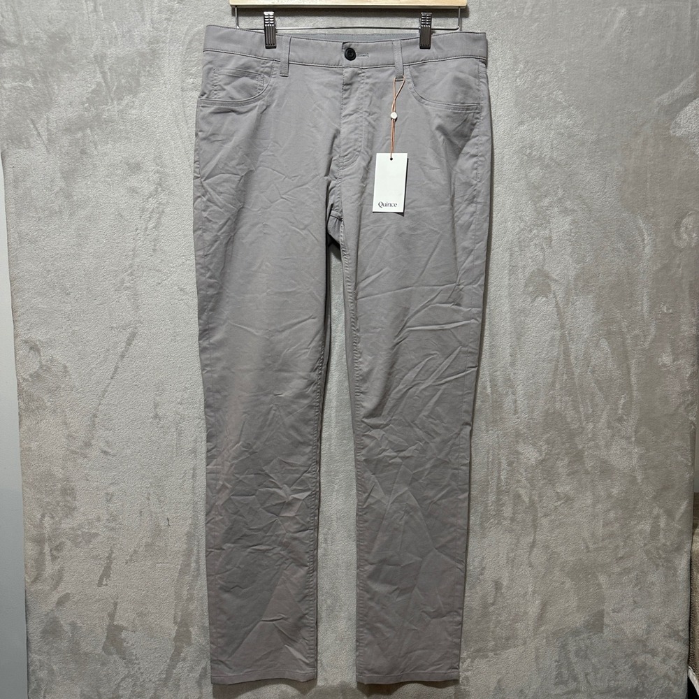 Quince Organic Cotton COOLMAX Chino Pants Gravel Grey 32 JDAVN01